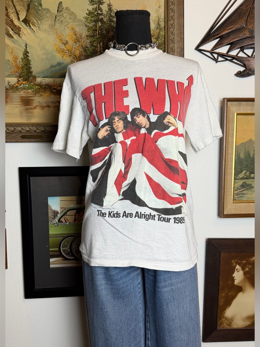 Vintage  The Who "The Kids Are Alright" 1989 Tour T-shirt White Single-Stitch